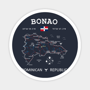 Bonao Dominican Republic Map Magnet